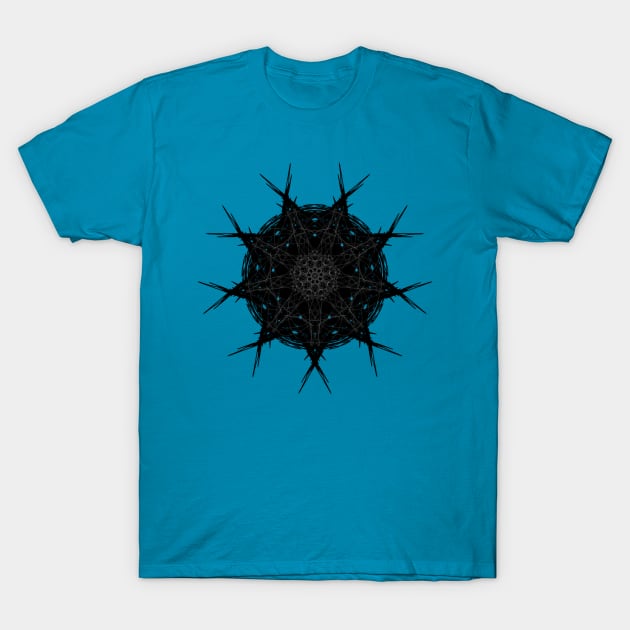 Dark scribbled mandala T-Shirt by MiNuRa